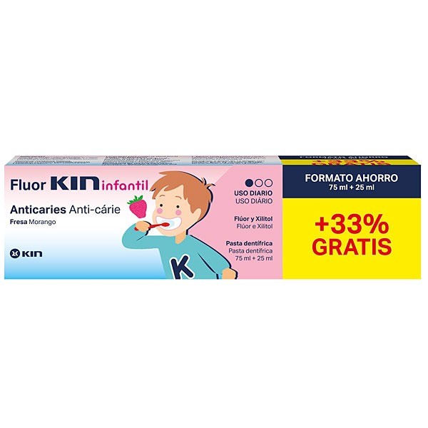 Fluorkin Pasta Infantil Fresa 7525 ml Promo